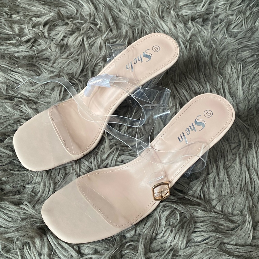 Transparent High-Heeled Sandals